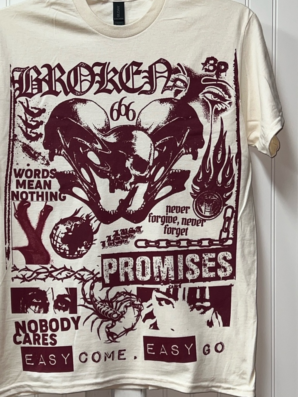 Broken Promises Easy Come Easy Go Shirt M New NWOT